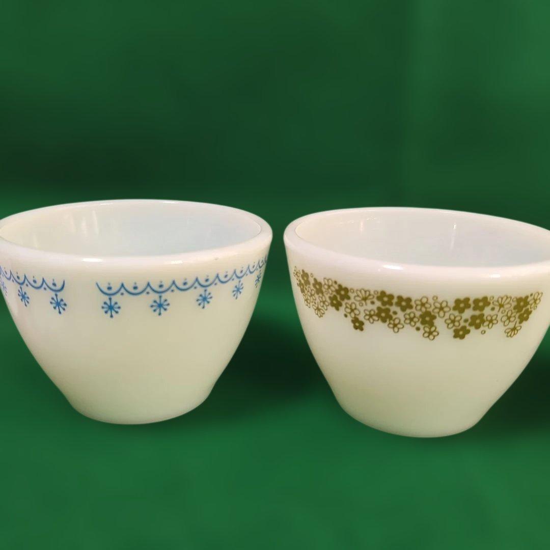 パイレックス コーニング ミルクガラス カスタードカップ 7個セット 1個欠け有