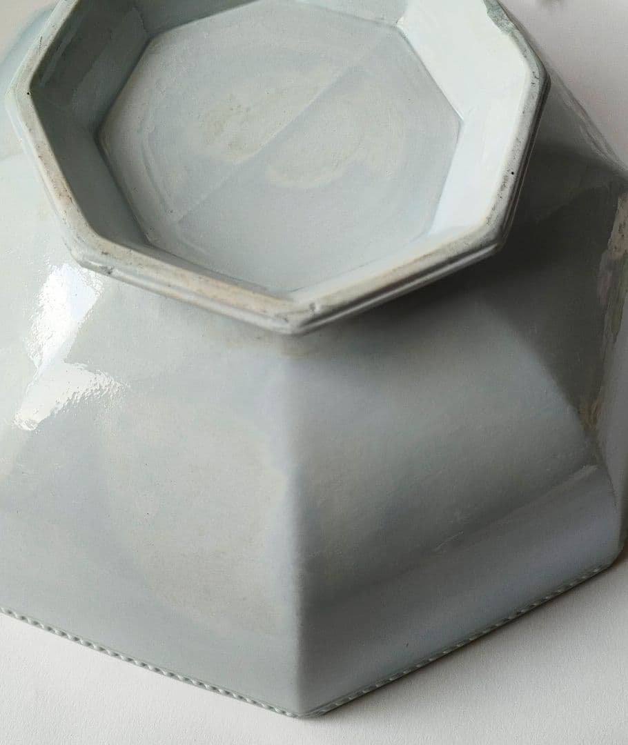 希少　クレイユモントロー　オクトゴナル　ボウル　フランスアンティーク