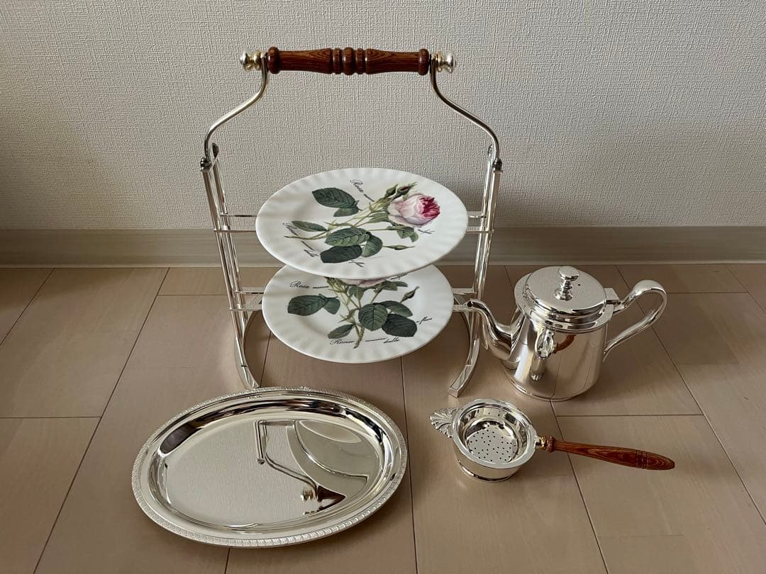 【高級銀器】クリアライトシルバー ティーセット4点未使用