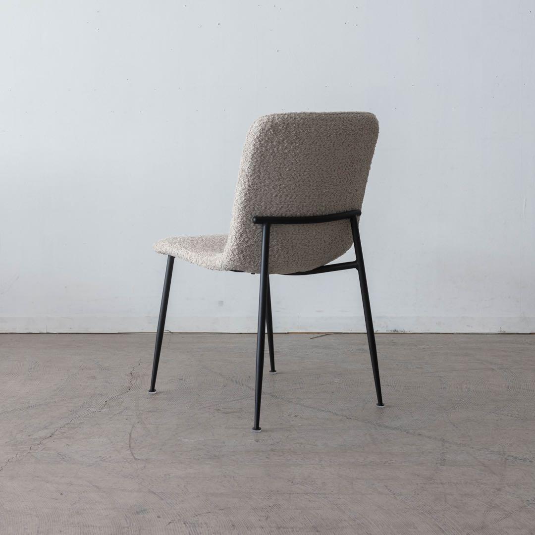 アイボリー　ファブリックダイニングチェア