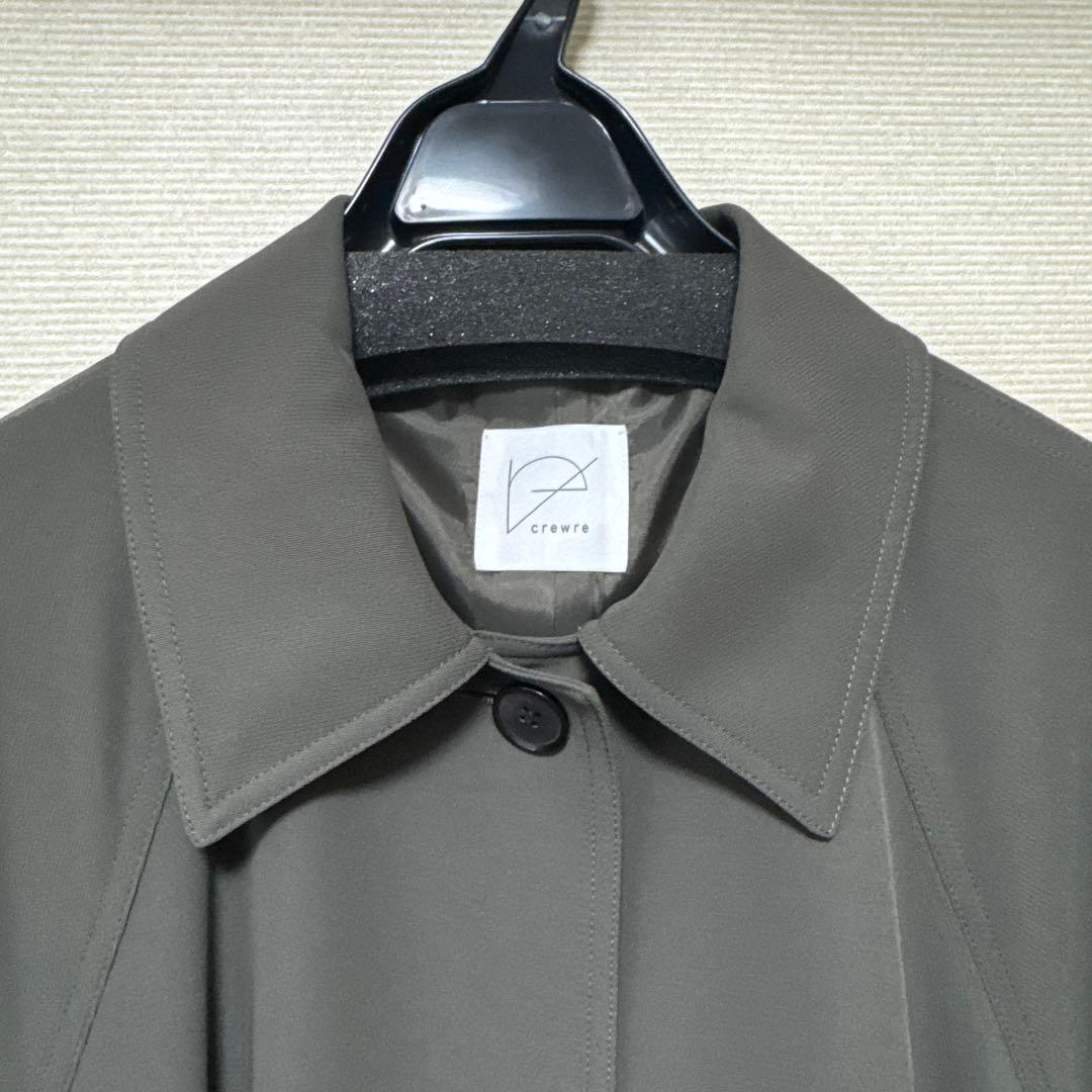 クルーレ crewre ドレープステンカラーコート sepiagray サイズ2