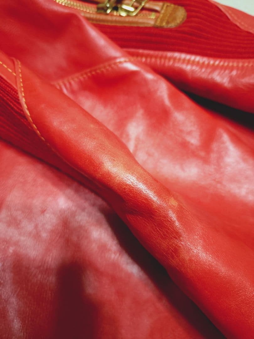 L＆KONDO ルコンド　マウンテンレザーパーカー　レッド