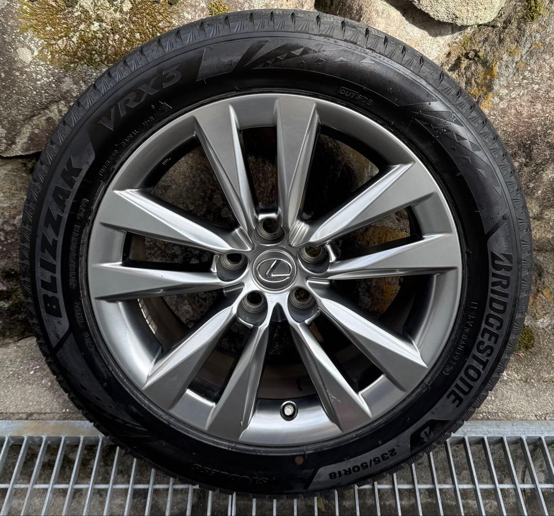 レクサスLS600h純正アルミ&B/Sスタッドレス4本空気圧センサー付き　専用‼️