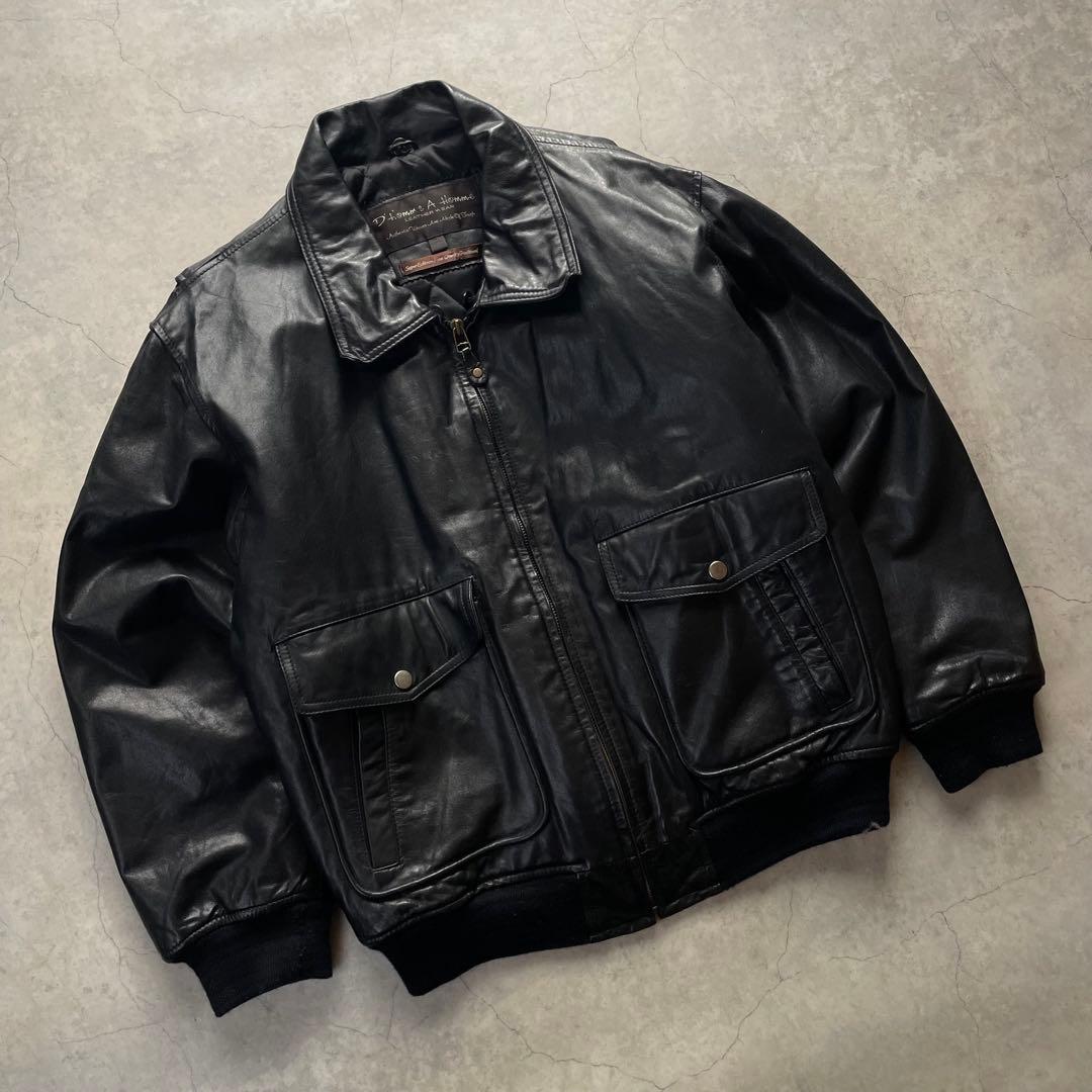 A-2 レザージャケット フライトジャケット 黒