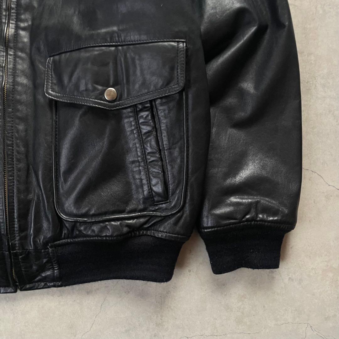 A-2 レザージャケット フライトジャケット 黒