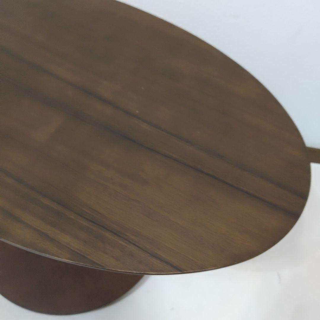 カリモク ウォールナット 昇降式サイドテーブル 回転機能付き/高機能テーブル