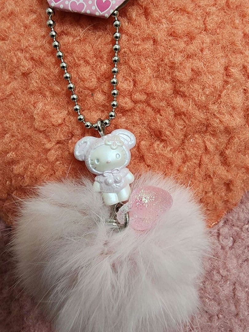 【激レア‼️】サンリオ　平成　当時品 うさぎ着ぐるみ　キティ　ストラップ