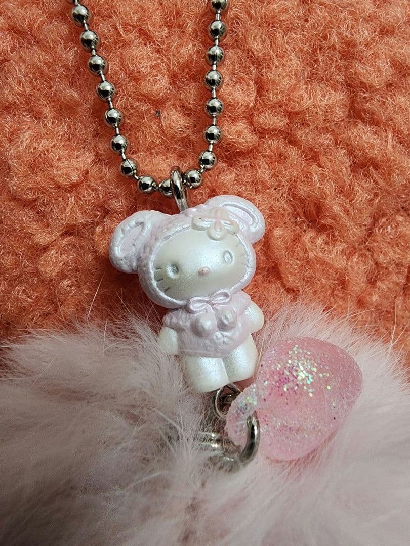 【激レア‼️】サンリオ　平成　当時品 うさぎ着ぐるみ　キティ　ストラップ