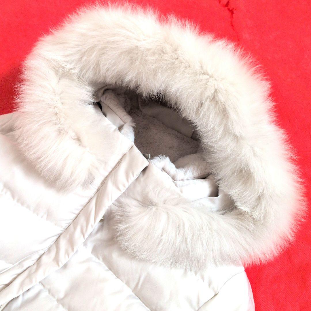 【未使用級】INDIVI ダウンコート ☆ホワイトフォックスファー☆／40