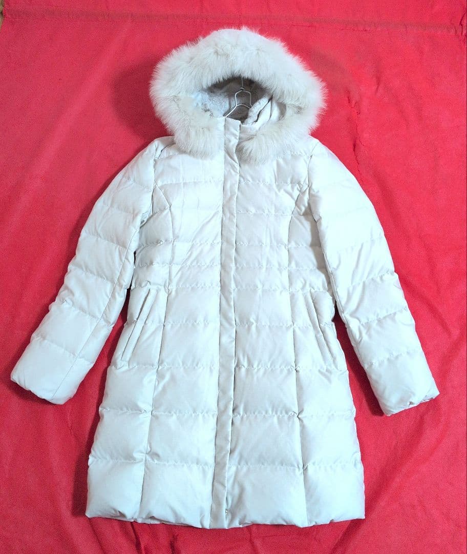 【未使用級】INDIVI ダウンコート ☆ホワイトフォックスファー☆／40