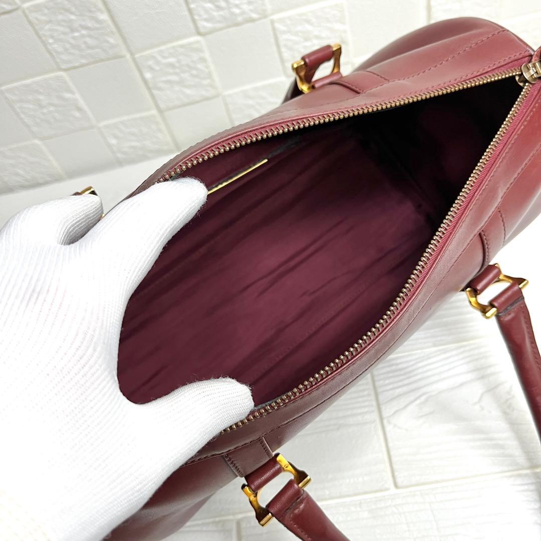 ✨上美品✨☘️Cartier☘️✨ボストンバッグ✨マストライン✨ボルドー✨