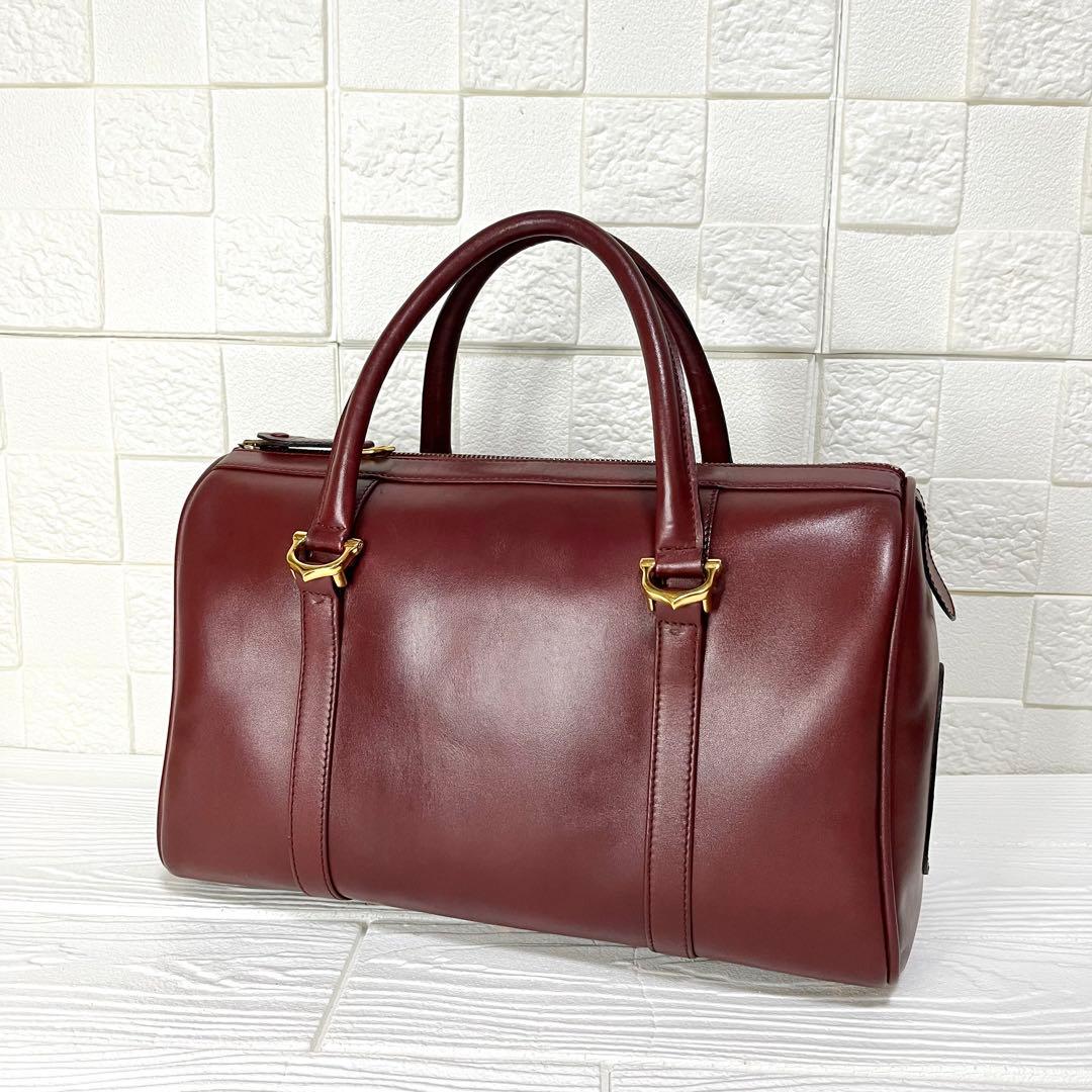 ✨上美品✨☘️Cartier☘️✨ボストンバッグ✨マストライン✨ボルドー✨