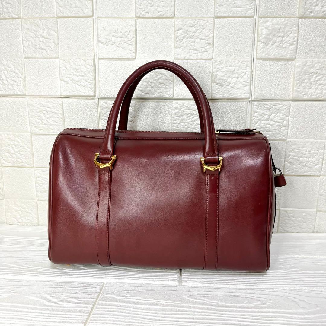 ✨上美品✨☘️Cartier☘️✨ボストンバッグ✨マストライン✨ボルドー✨