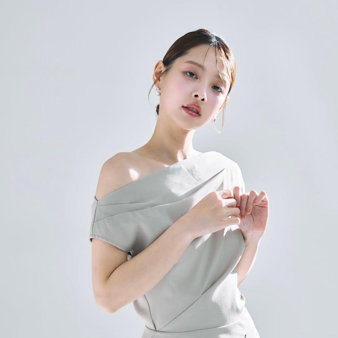 polaura ドレープワンショルダードレス