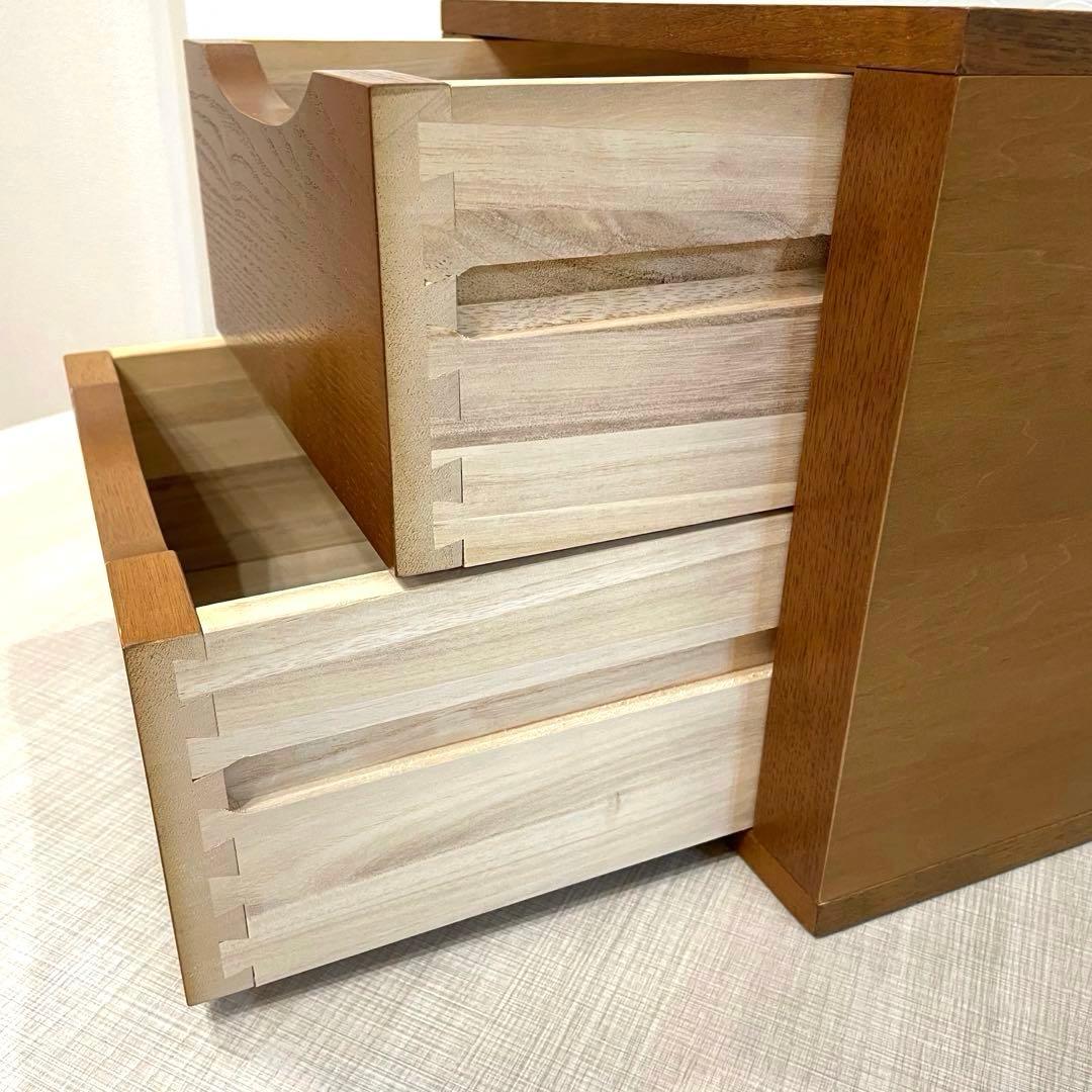 【美品】天然木 引き出し収納 ミニチェスト 和モダン 北欧風 無垢 ヴィンテージ