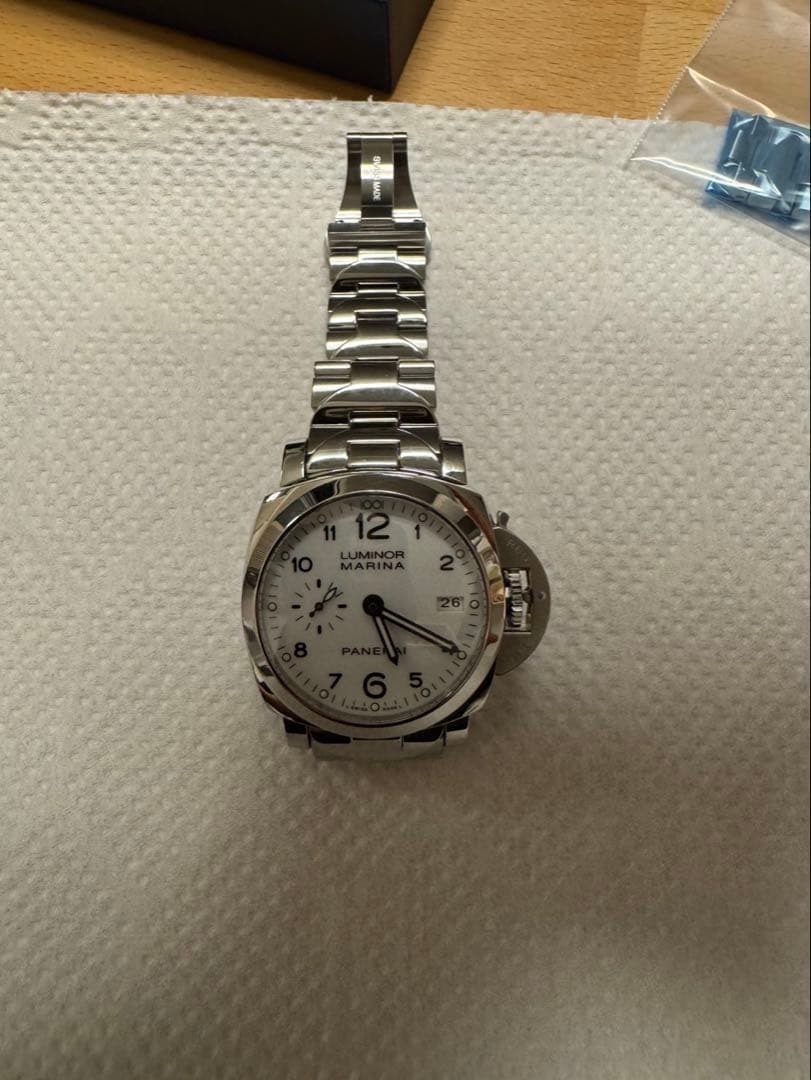 美品 パネライ　ルミノール　22mm幅　純正正規品　ステンレスベルト