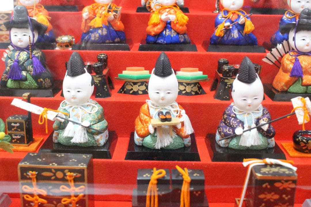 ♡まごころ雛 義光作 木目込 十五人揃 オルゴール ケース入 EE0H01027