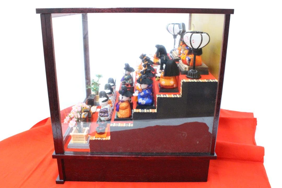 ♡まごころ雛 義光作 木目込 十五人揃 オルゴール ケース入 EE0H01027