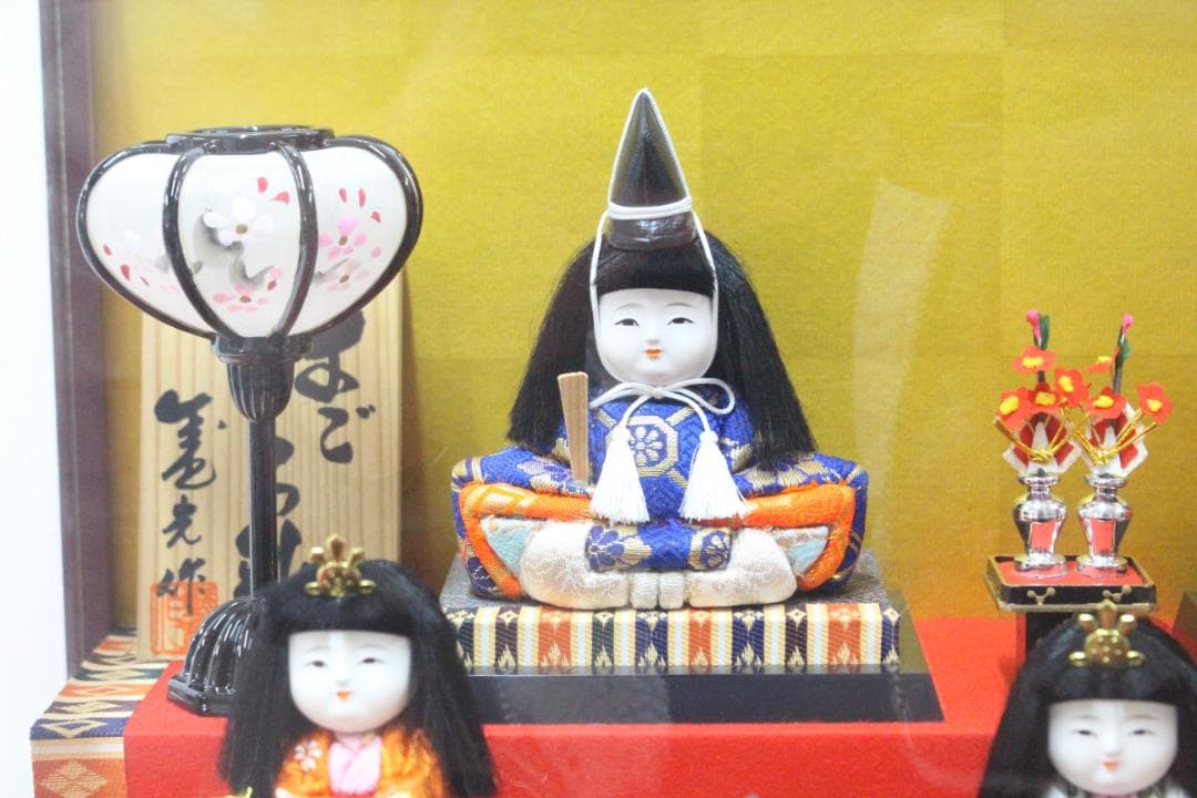 ♡まごころ雛 義光作 木目込 十五人揃 オルゴール ケース入 EE0H01027