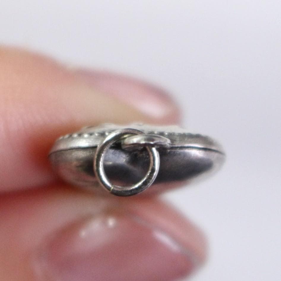 40s　スウィートハートジュエリー　WW2　シルバー　チャーム　二輪　勿忘草