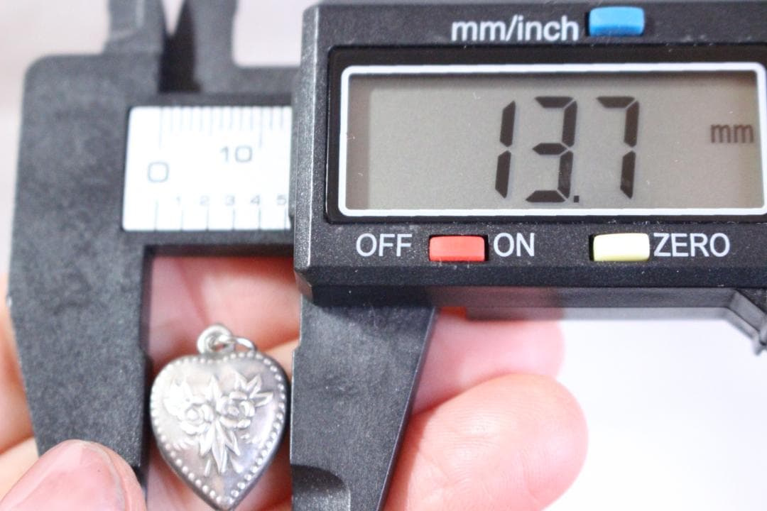 40s　スウィートハートジュエリー　WW2　シルバー　チャーム　二輪　勿忘草