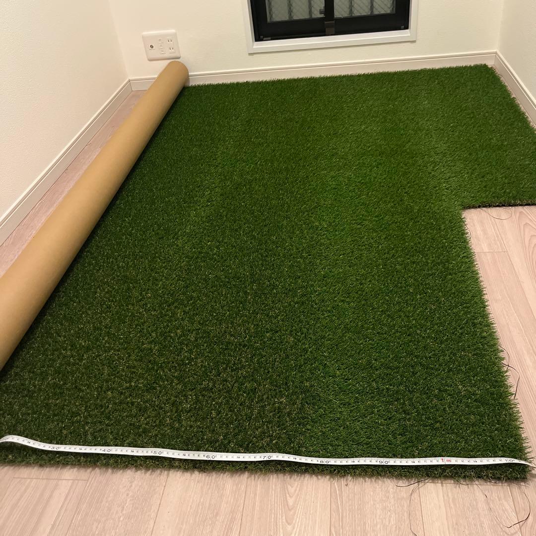 人工芝 2m x 1.15m 緑色　メモリーターフ28mm