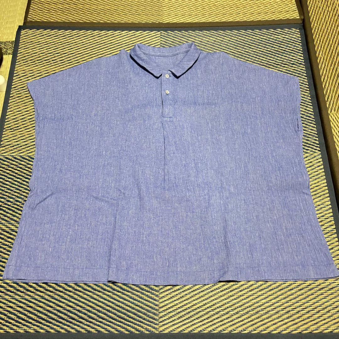 中川政七商店 高島ちぢみ ワイドシャツ 青