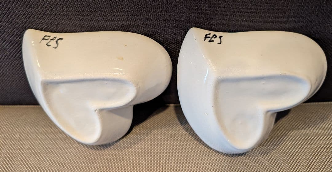 モロッコ　フェズ陶器　お皿　2枚セット　ハート型