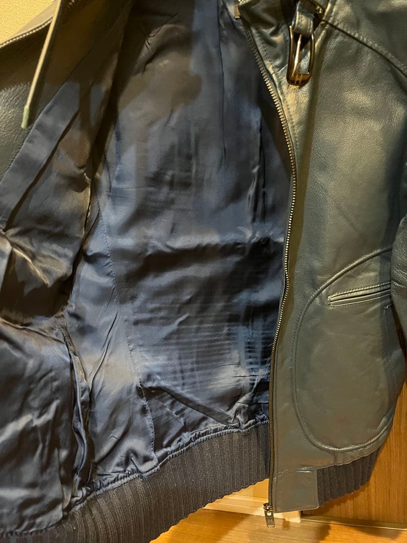 ゆすらうめ　雑誌掲載 ヒステリックグラマー レザージャケット ネイビー