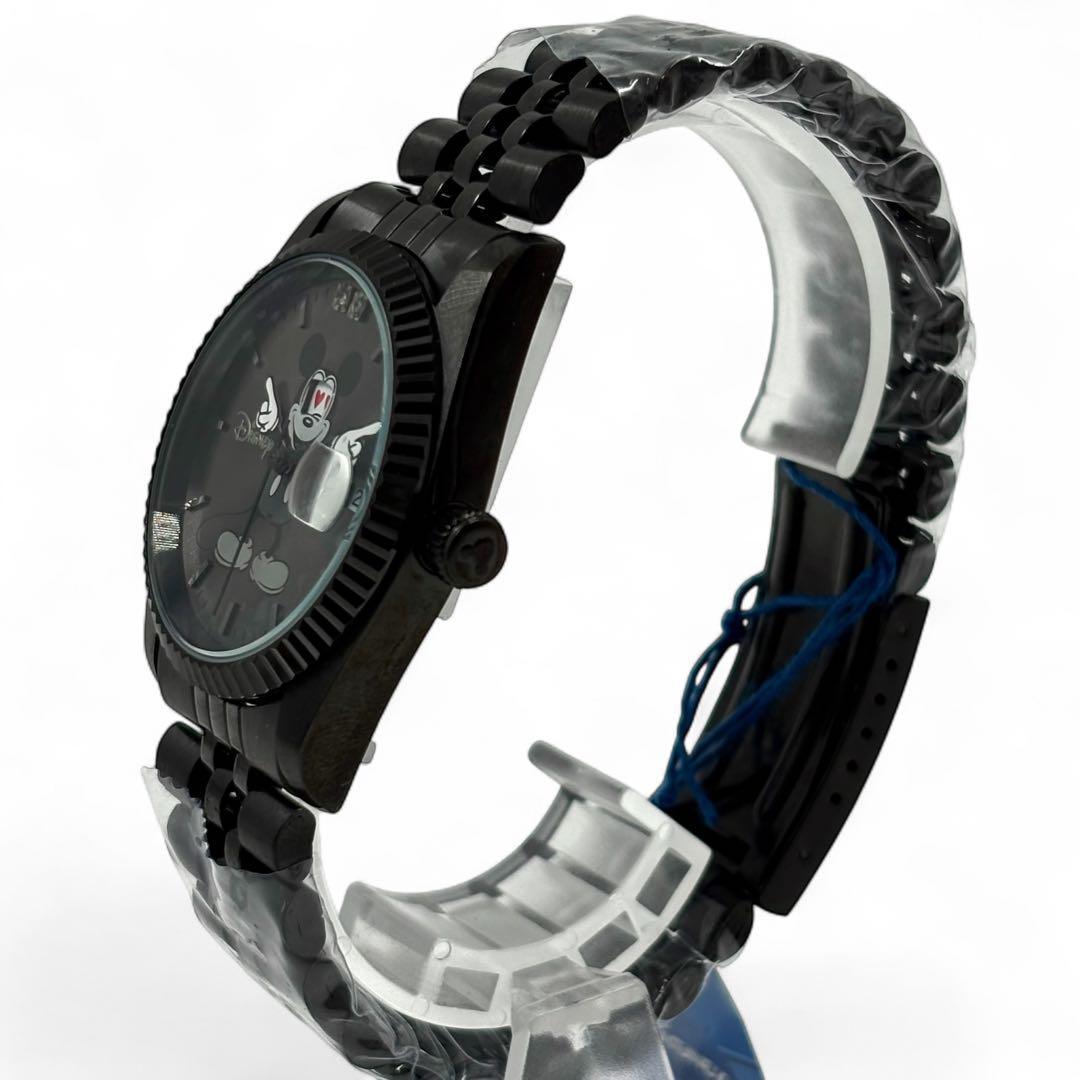 新品 ディズニー シークレットアイ ミッキー 腕時計 ブラック ダイヤ 限定品