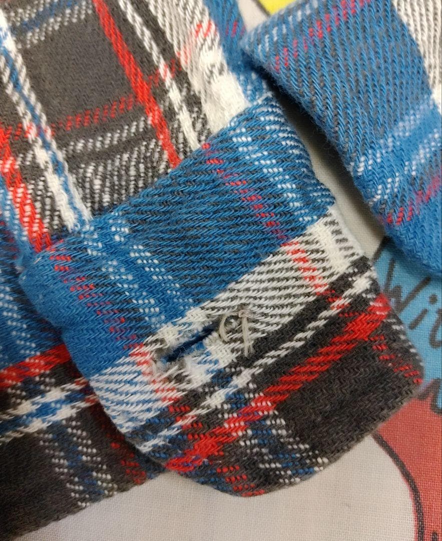 70s★VTG BIGMAC/JCペニーネルシャツ コットン100%USA /M