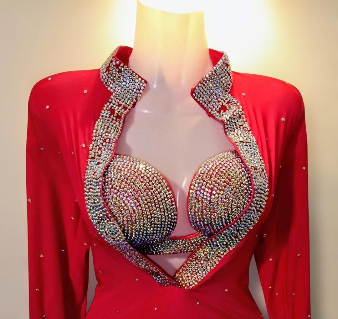 【新品】エジプト製サイーディドレス&バラディベリーダンスマゼンタピンク