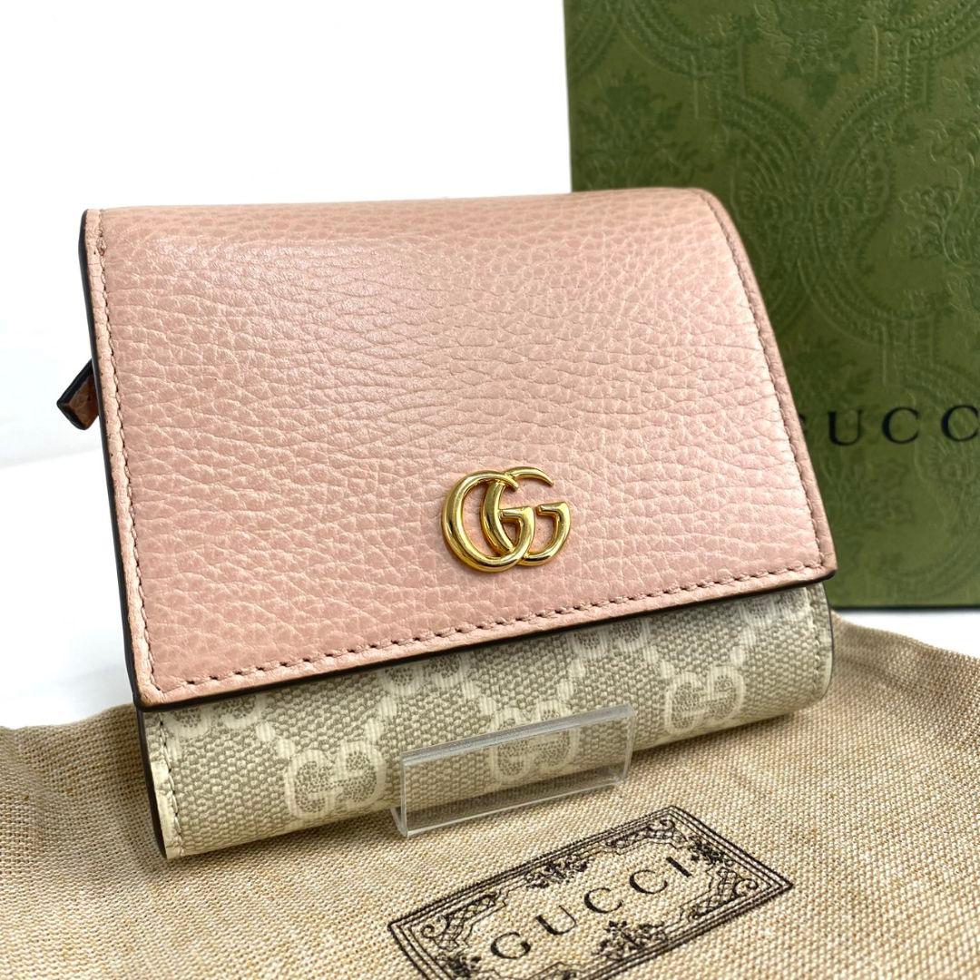 未使用品級✨️付属品完備✨️GUCCI ミニ財布　マーモント スプリーム