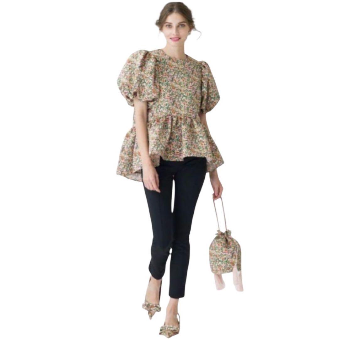 ツルバイマリコオイカワ 花柄 ブラウス トップス