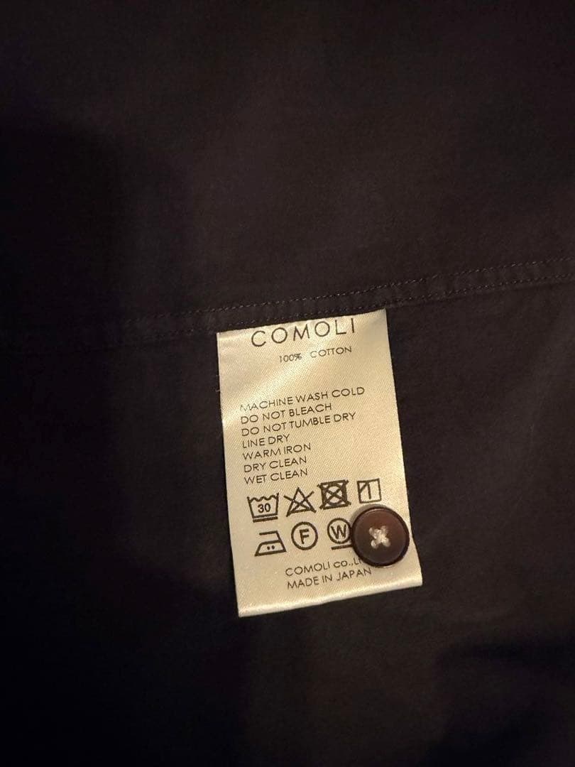 美品 comoli レギュラーカラー ドレスシャツ コモリシャツ ネイビー 3