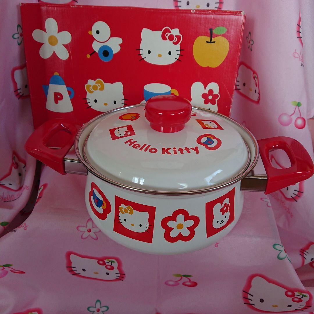 レア！キティホーロー両手鍋