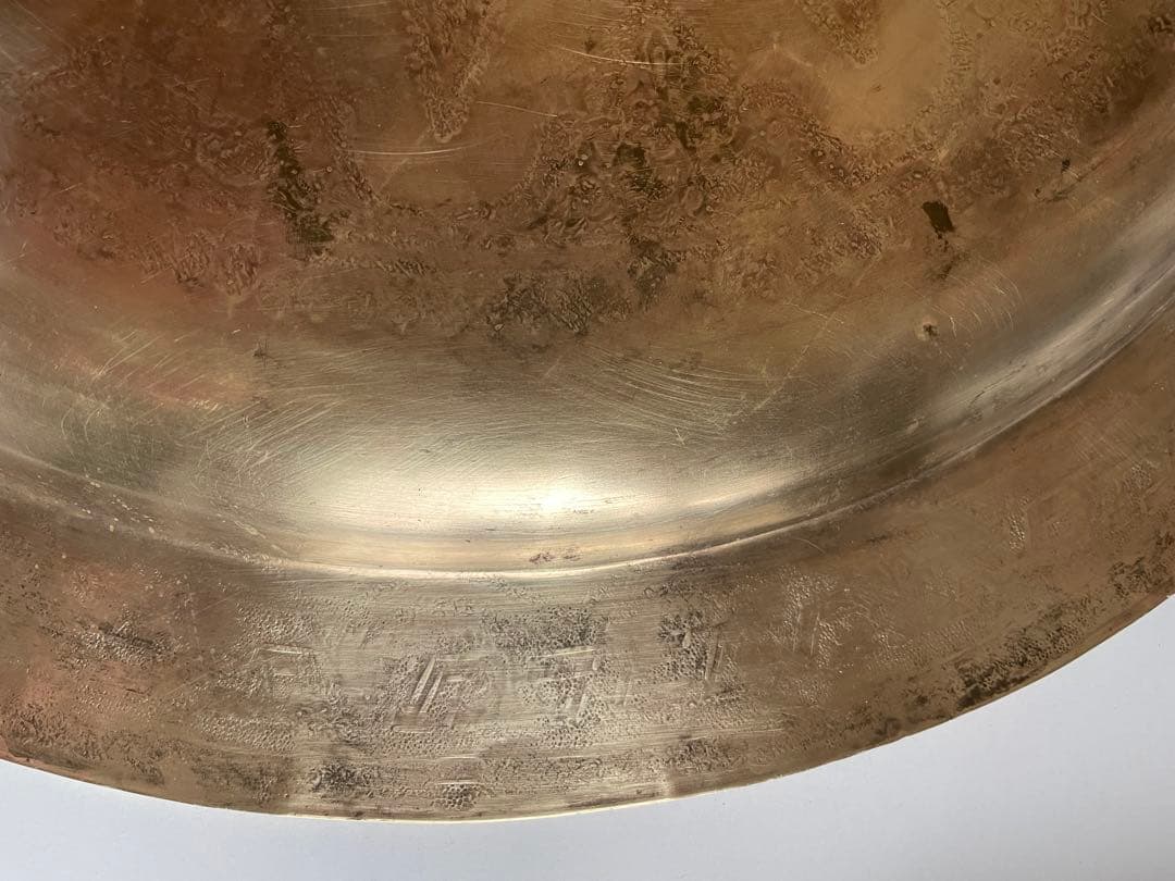 モロッコ製 ヴィンテージ 真鍮 トレイ テーブル 大皿 ゴールド プレート