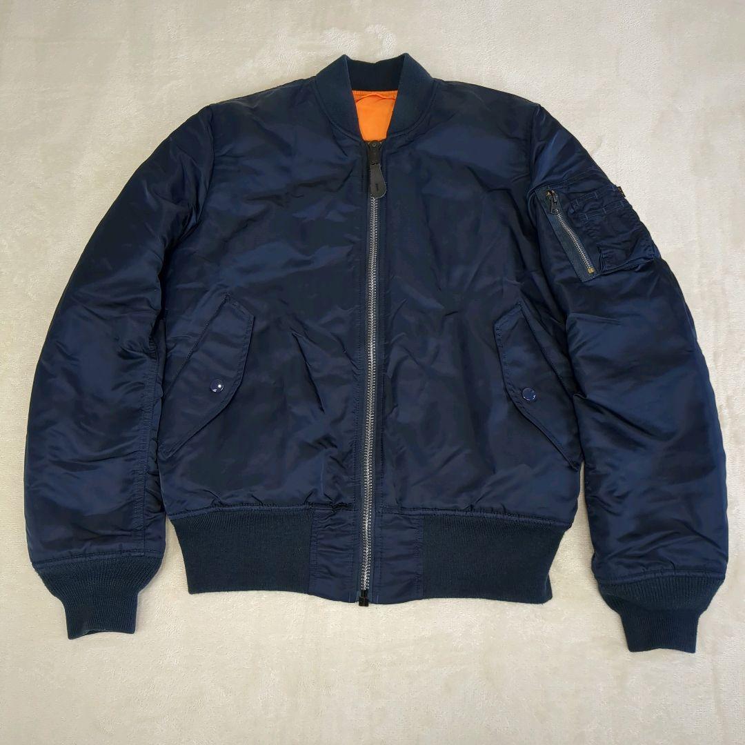 アルファ MAー1 ネイビー フライトジャケット ミリタリー リバーシブル M
