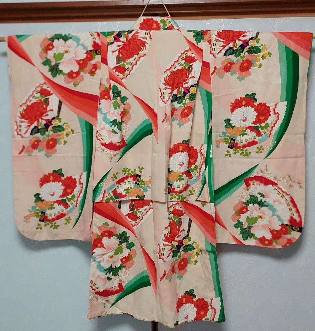 NA118アンティーク子供着物七五三正絹着丈89センチ裄丈47センチ