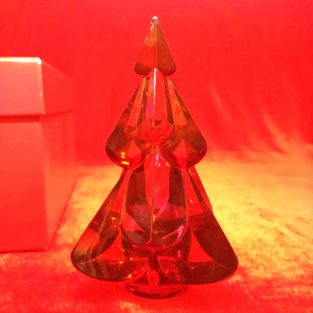 【特別価格】「バカラ スノーウィーツリー」のレッドです。傷を付けてしまいました。