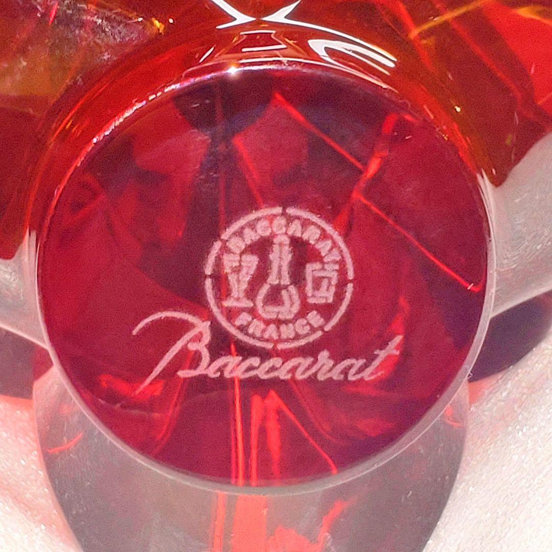 【特別価格】「バカラ スノーウィーツリー」のレッドです。傷を付けてしまいました。