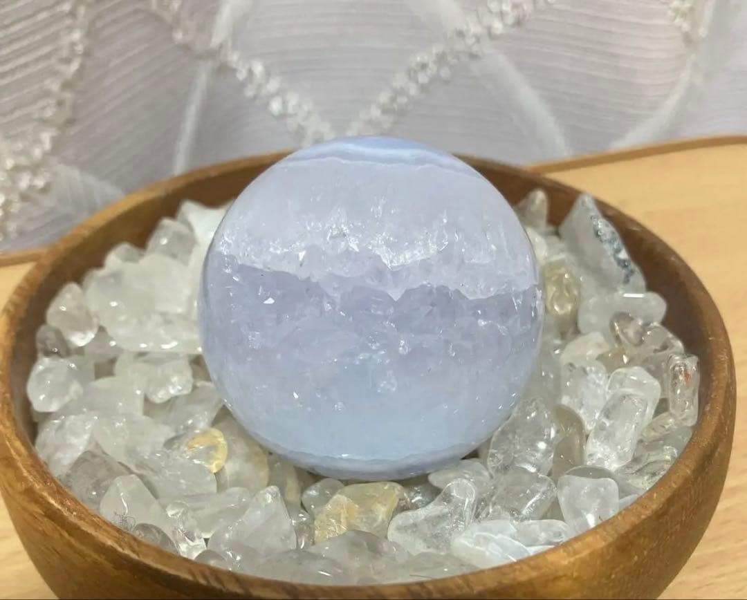 笑口 ブルーレースアゲート スフィア 46ミリ玉