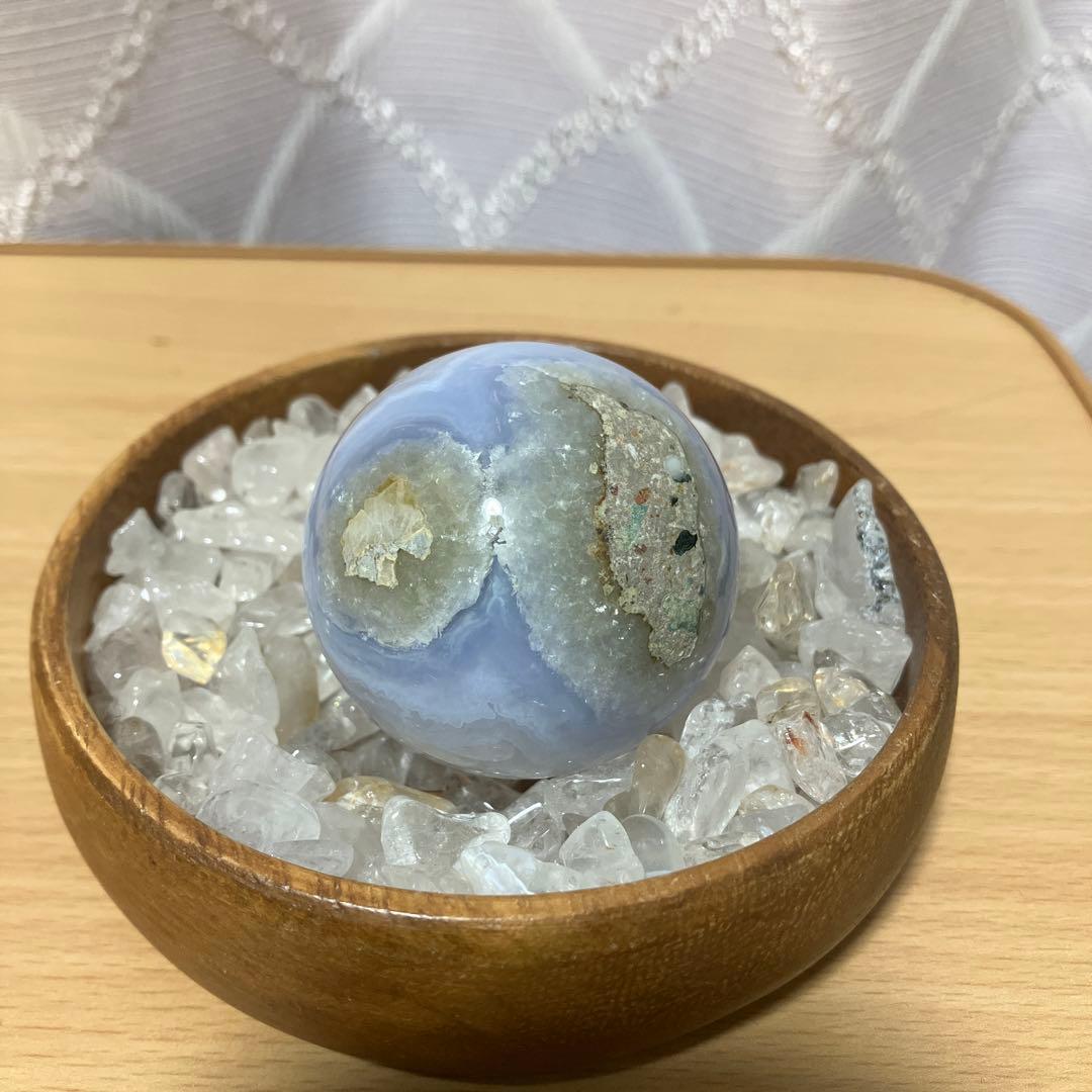 笑口 ブルーレースアゲート スフィア 46ミリ玉