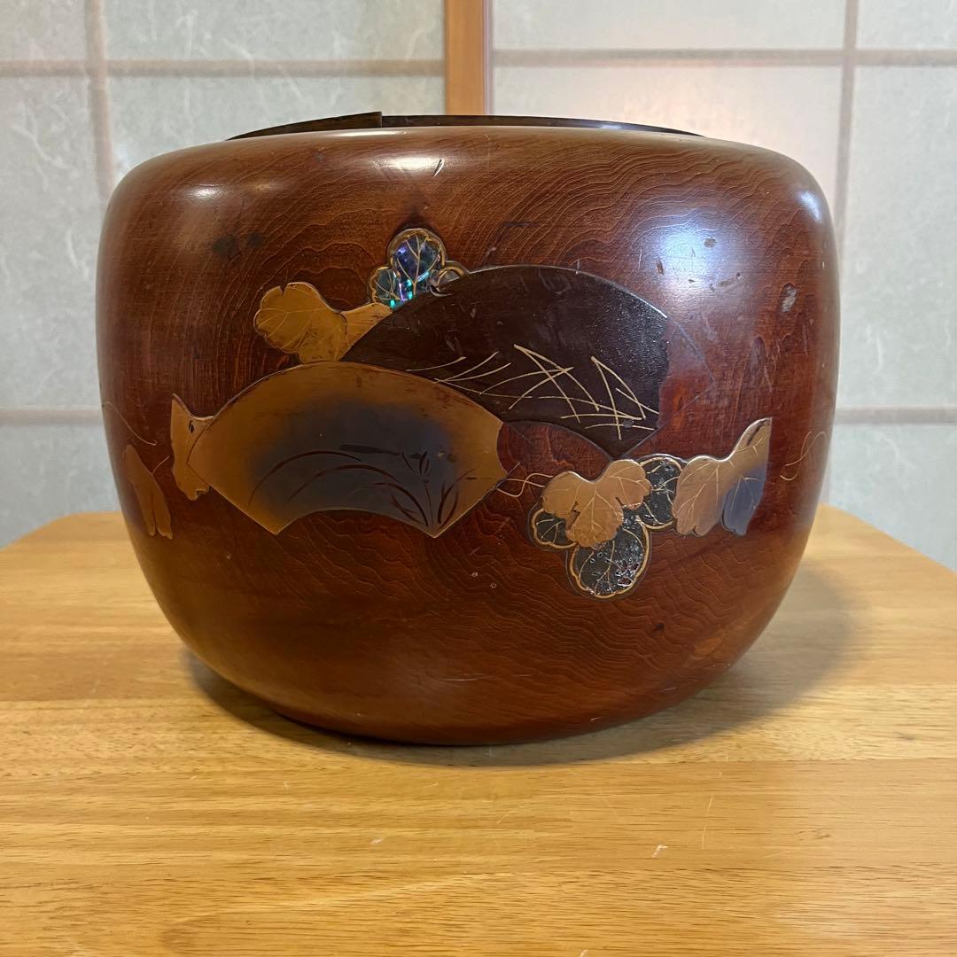 100年前　アンティーク　希少品　昭和3年製　昭和レトロ　ヴィンテージ　木製火鉢