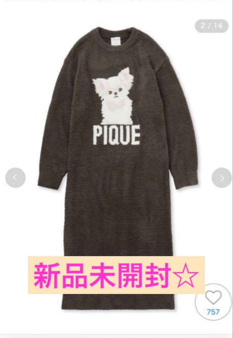 【新品未開封☆】ジェラートピケ dog柄ワンピース