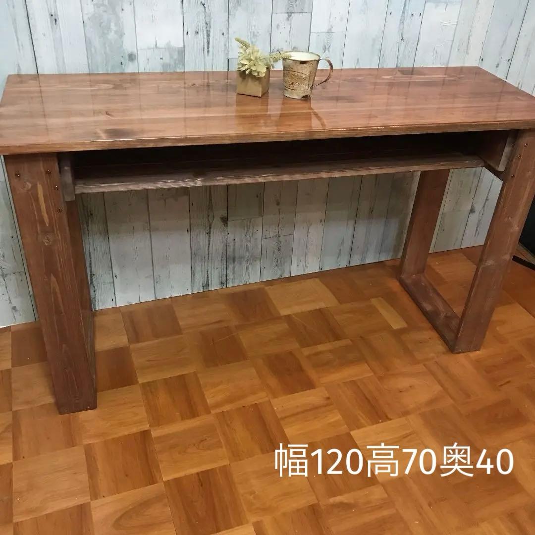 机 テーブル カウンター 幅120cm 天板ヒノキの集成材