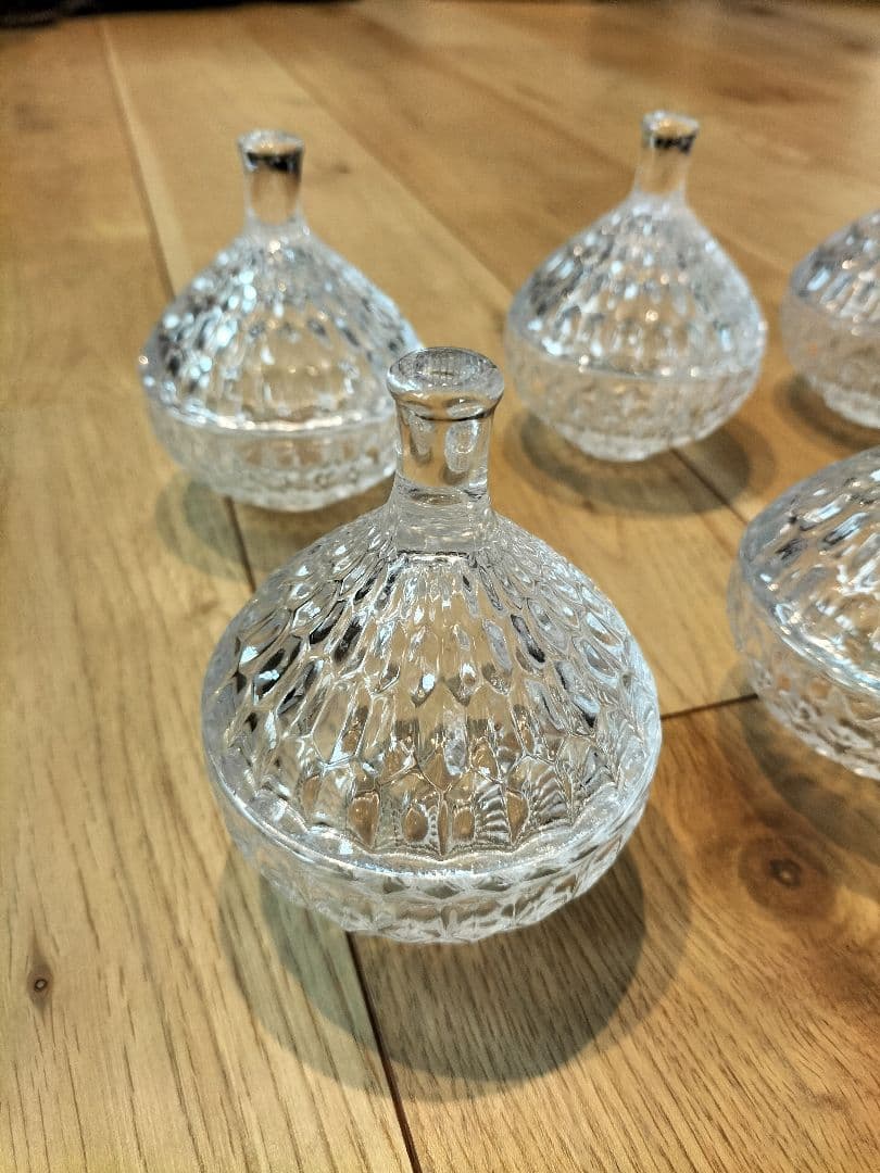東洋佐々木ガラス 蓋付き硝子ボール 6個セット 新品・未使用品
