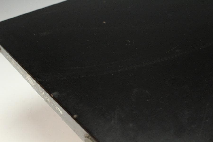 真塗り 螺鈿 草華紋 四方卓 香炉台 仏教美術(K-YC341)