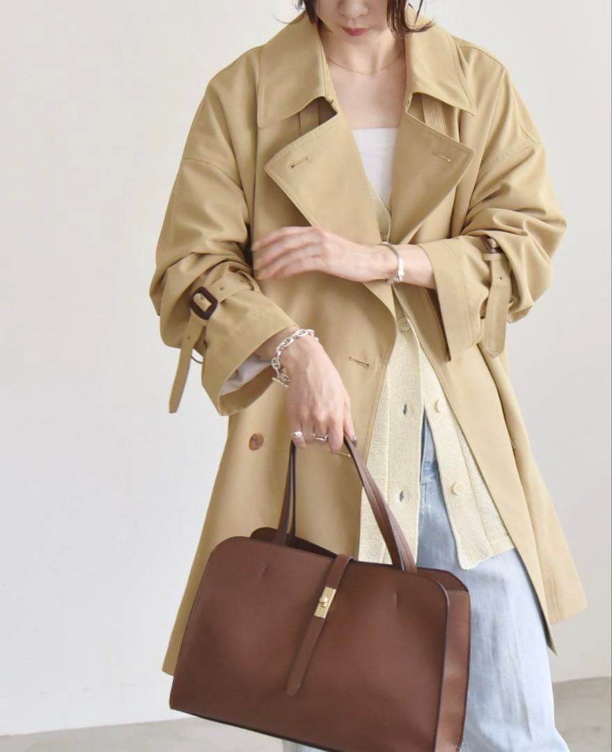 新品未使用 トレンチコート:「洗濯機可能」