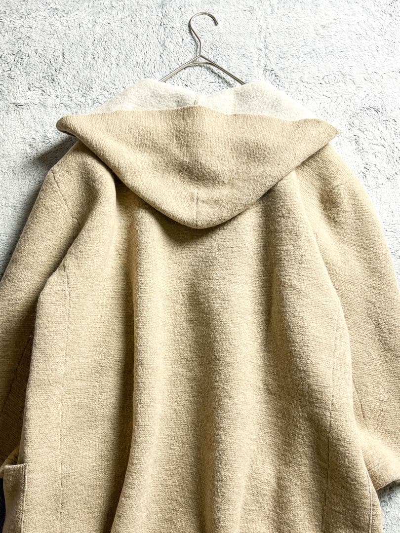 【45R】45rpm アルパカウール混 フロート縮絨ニットダッフルコート 5
